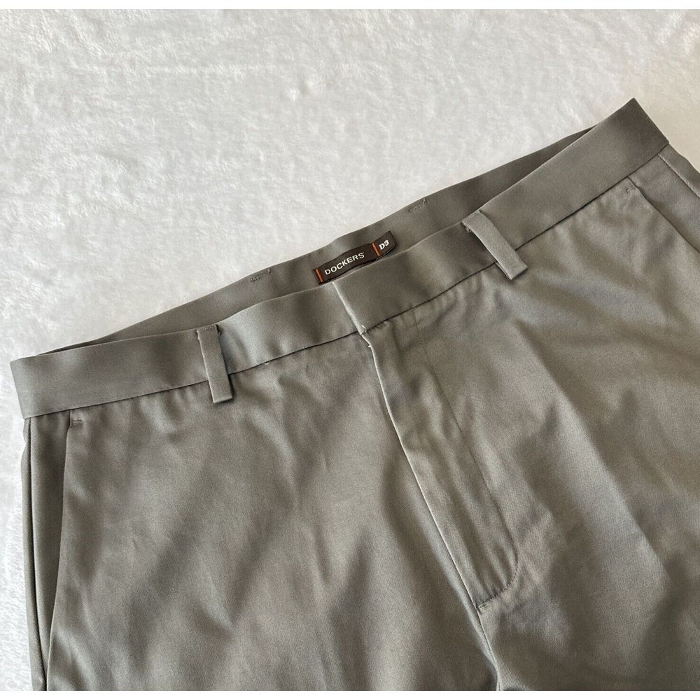 Dockers D3 Relaxed Fit 36x29‎ GRAY Mens Pants Flat Front ~ EXCELLENT & FAST Ship